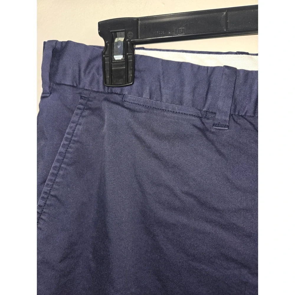 Polo Golf Ralph Lauren Mens 38 Navy Blue Classic Fit Cotton Blend Chino Shorts